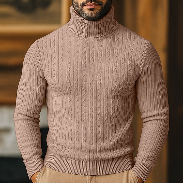 Rupert | Cable Knit Turtleneck Jumper