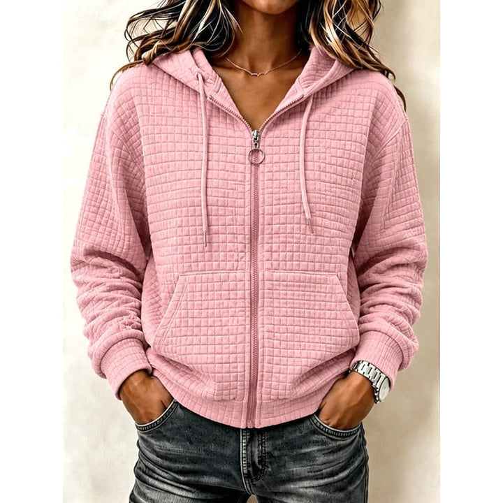 Kathryn | Textured Zip-Up Hoodie