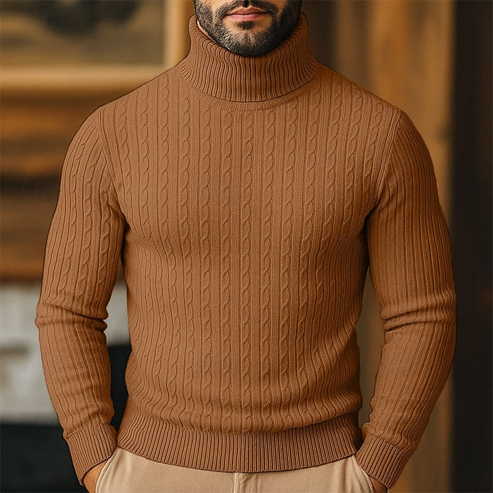 Rupert | Cable Knit Turtleneck Jumper