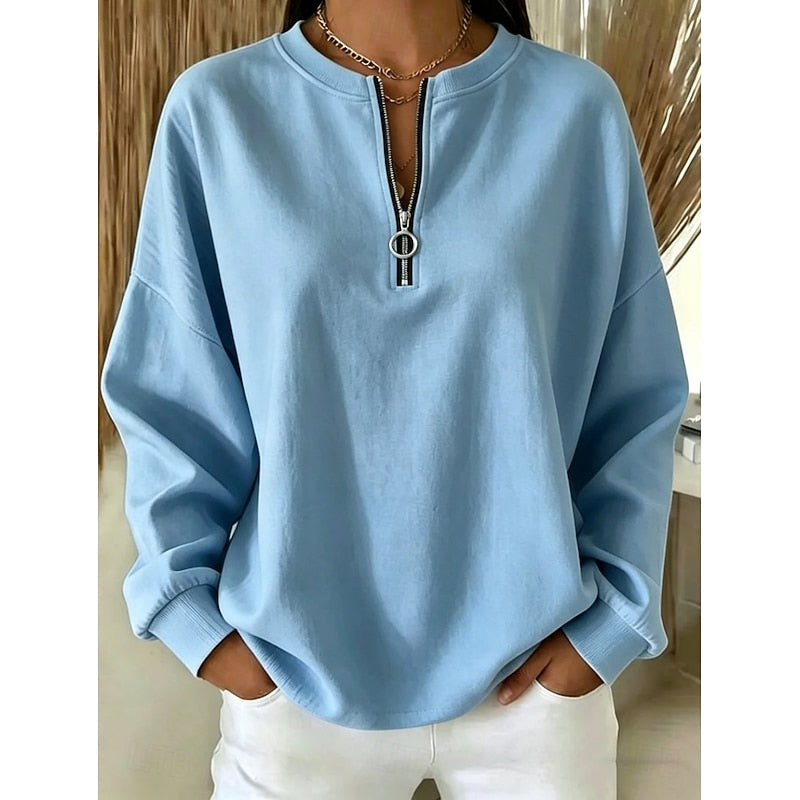 Adeline | Quarter-Zip High-Neck Sweatshirt