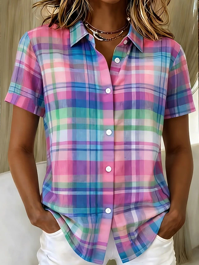 Simone | Artful Short-Sleeve Shirt