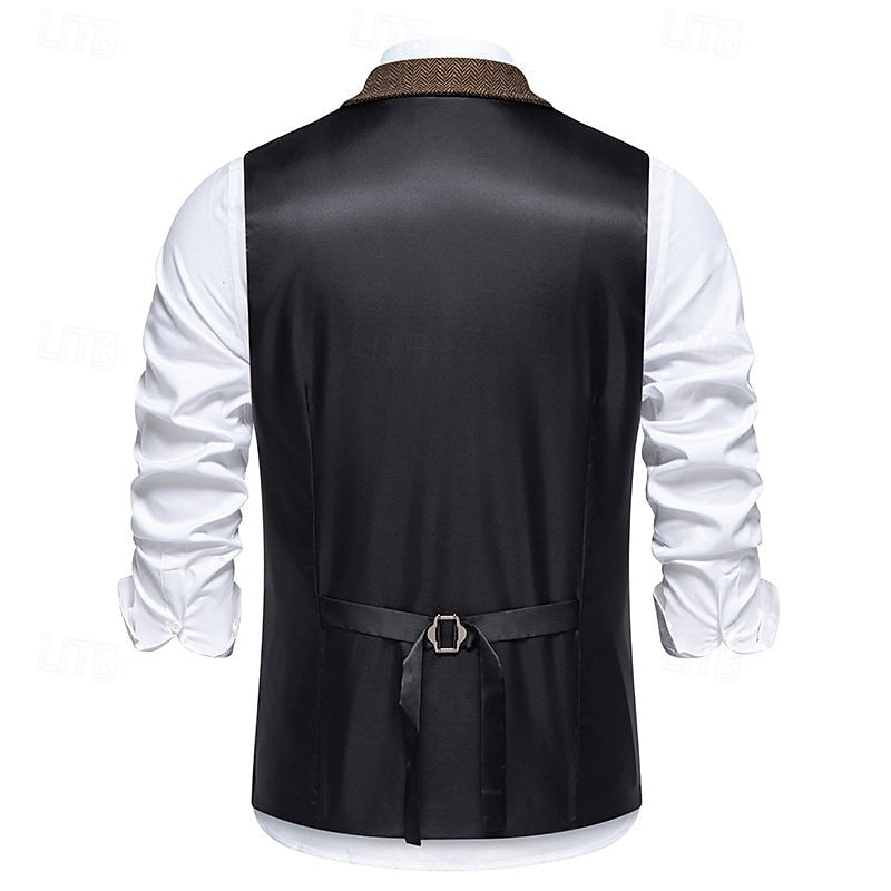 Bennett | Double-Breasted Herringbone Waistcoat