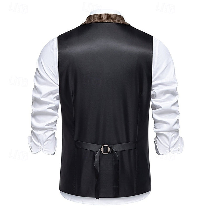 Bennett | Double-Breasted Herringbone Waistcoat