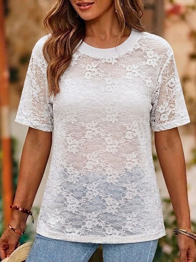 Vera | Floral Openwork Top
