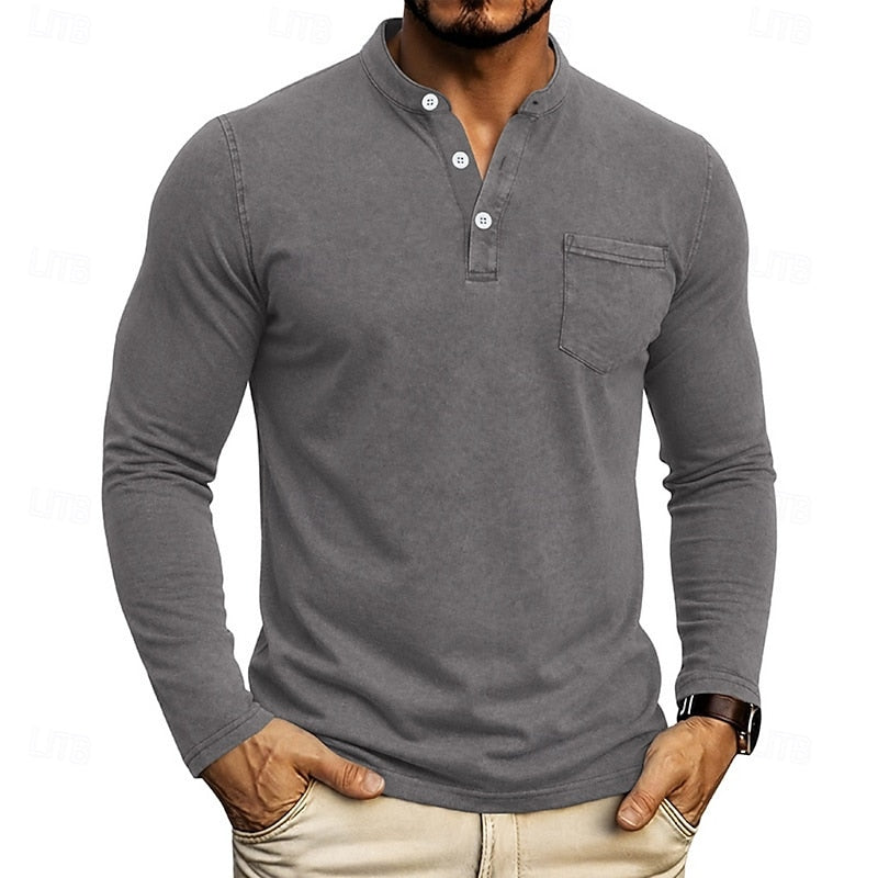 Weston | Classic Henley Long Sleeve Shirt