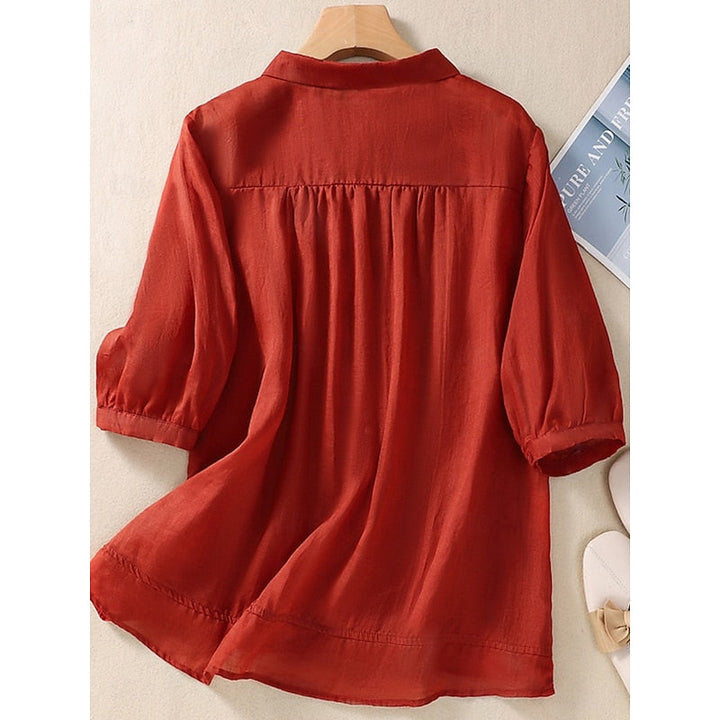 Paige | Embroidered Peter Pan Collar Blouse