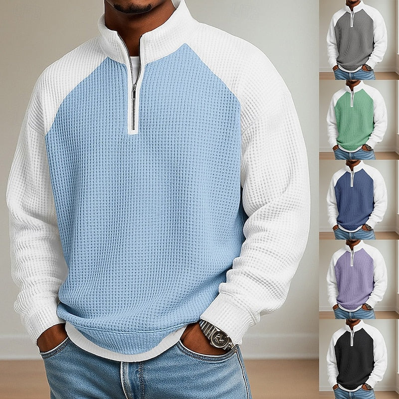 Lincoln | Textured Quarter-Zip Pullover