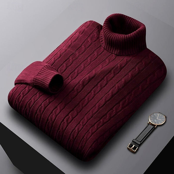 Rhys | Cable Knit Turtleneck Jumper