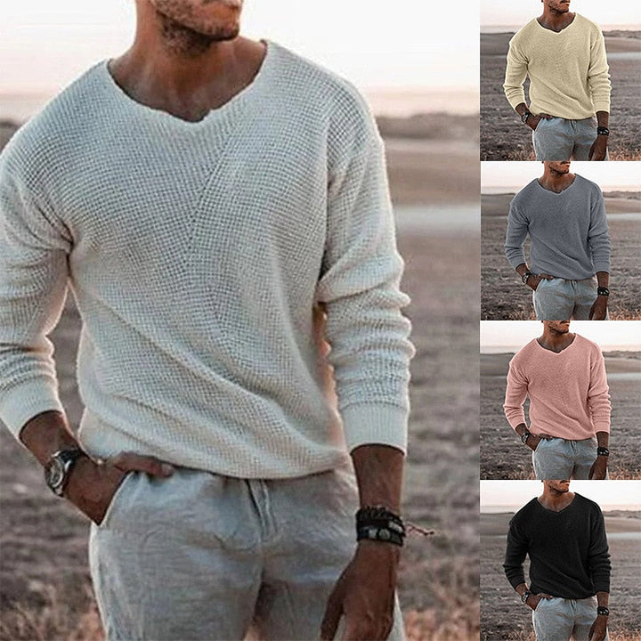 Sullivan | Textured V-Neck Jumper
