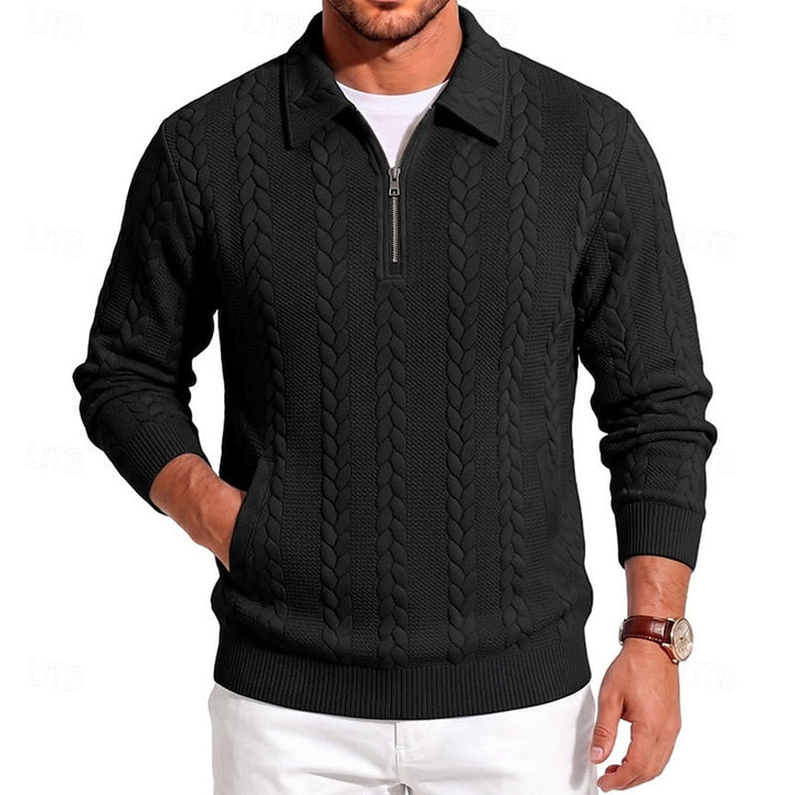 Chase | Textured Quarter-Zip Jumper