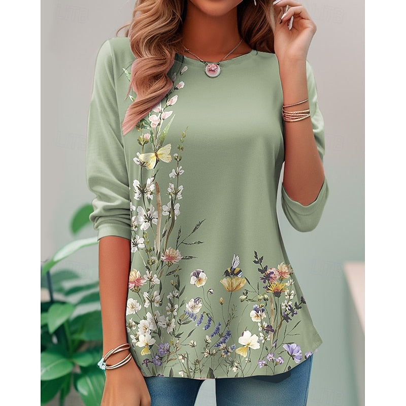 Miriam | Floral Long-Sleeve Top