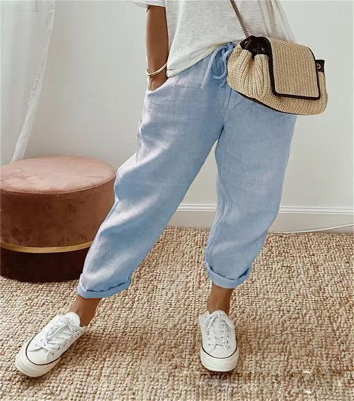 Leonora | Casual Everyday Printed Lace Trousers
