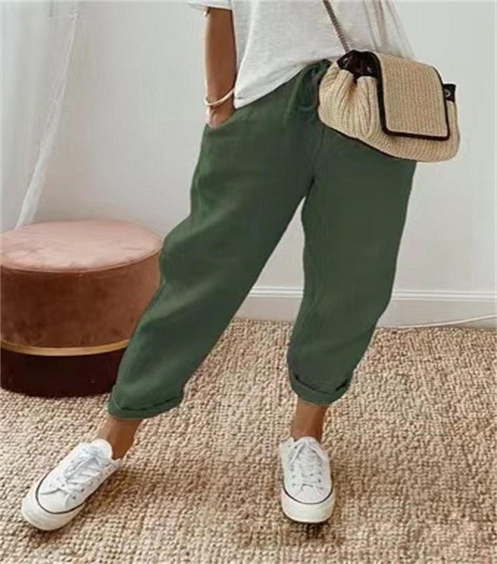 Leonora | Casual Everyday Printed Lace Trousers