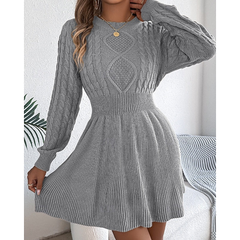 Whitney | Cable-Knit Jumper Dress