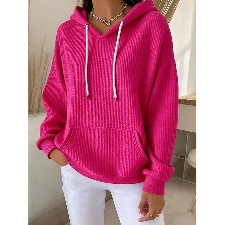Harper | Textured Drawstring Hoodie