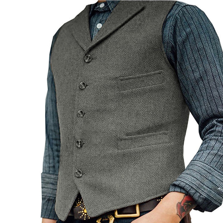 Gerard | Herringbone Tailored Waistcoat