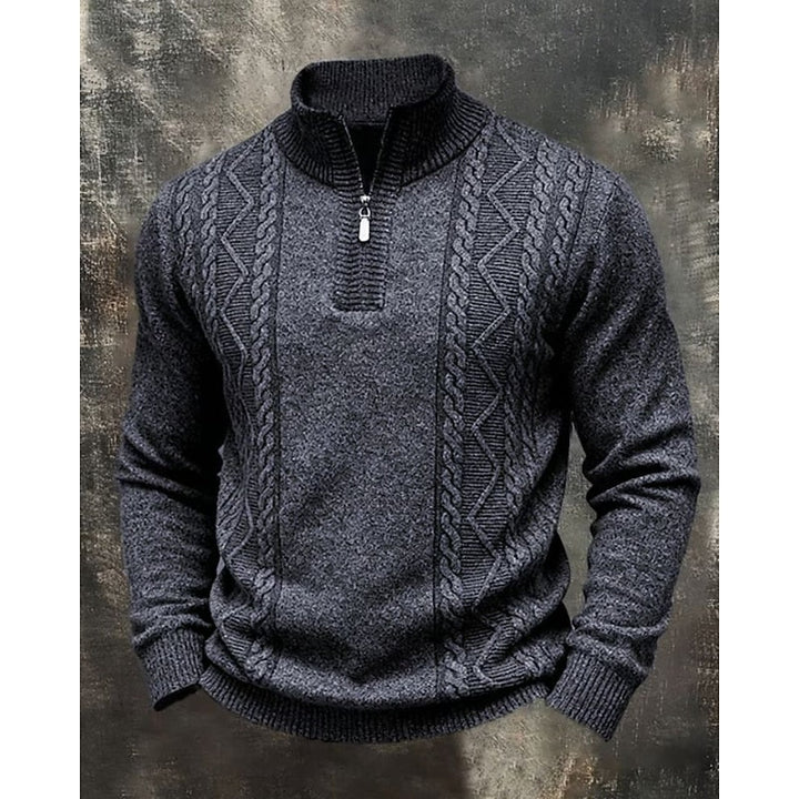 Simon | Cable-Knit Quarter-Zip Jumper