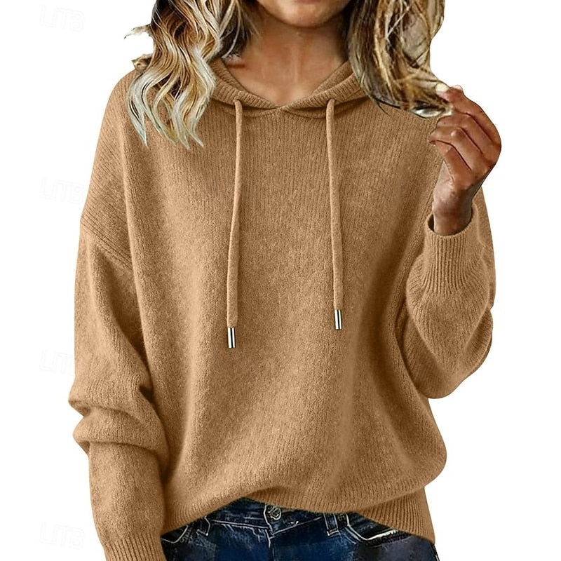Delphine | Relaxed Hooded Knit Jumper