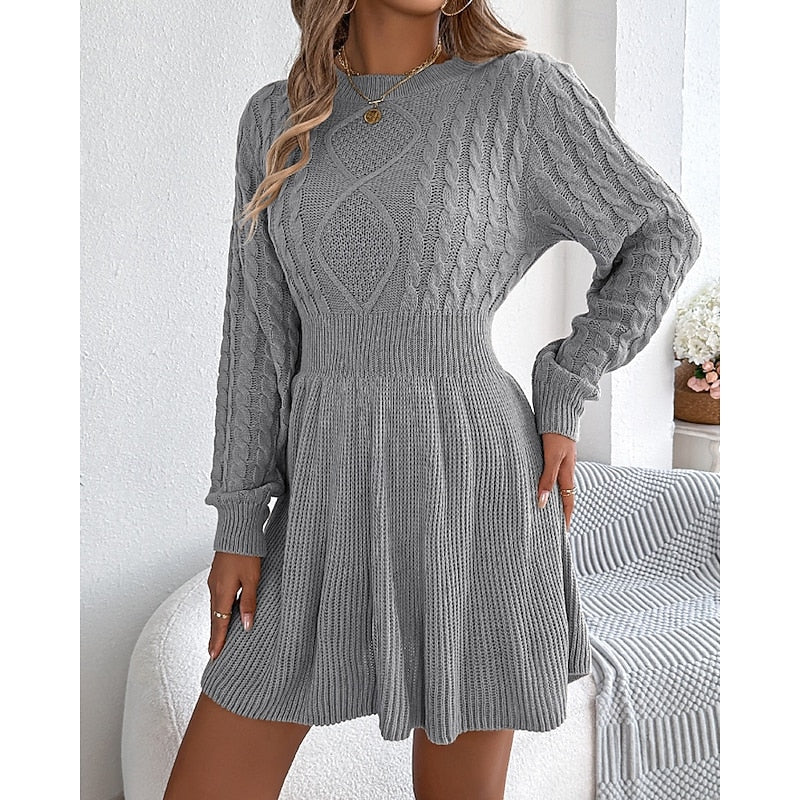 Whitney | Cable-Knit Jumper Dress