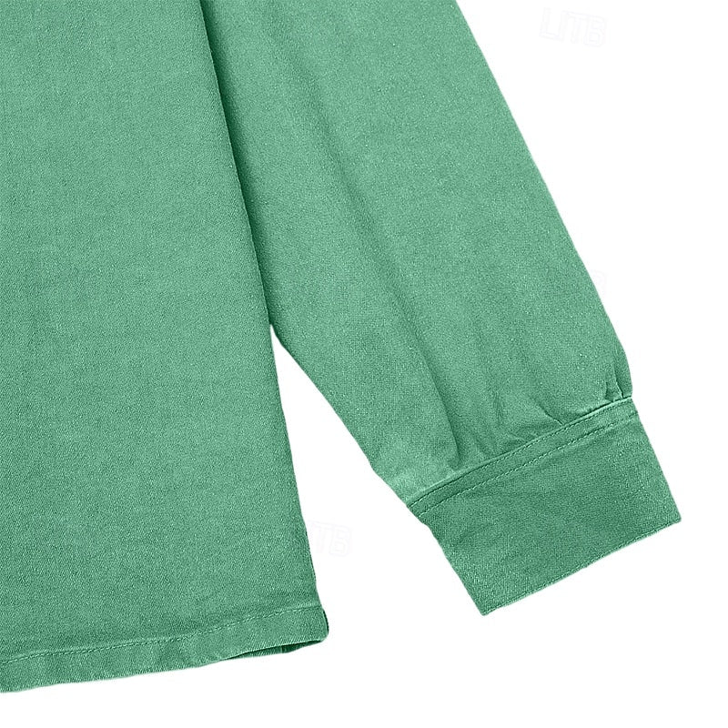 Gabriel | Washed Long Sleeve Polo Shirt