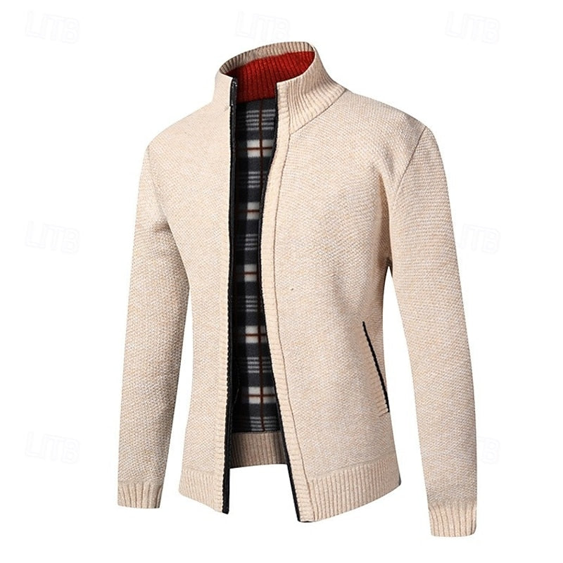 Gregory | Stand-Collar Zip Cardigan
