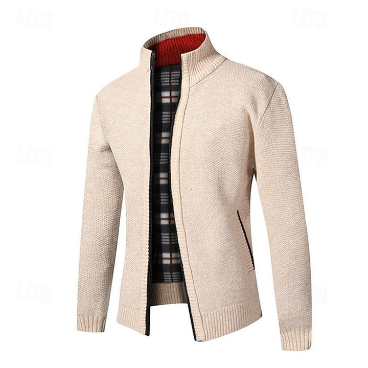 Gregory | Stand-Collar Zip Cardigan