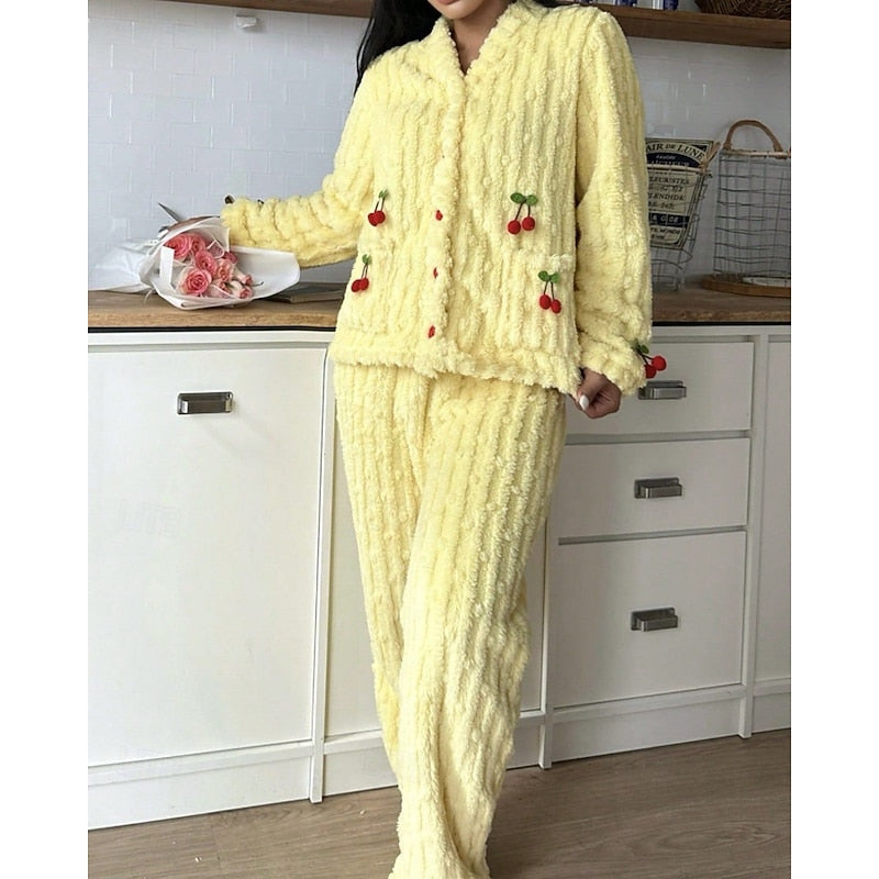 Maribel | Cozy Cherry Two-Piece Set