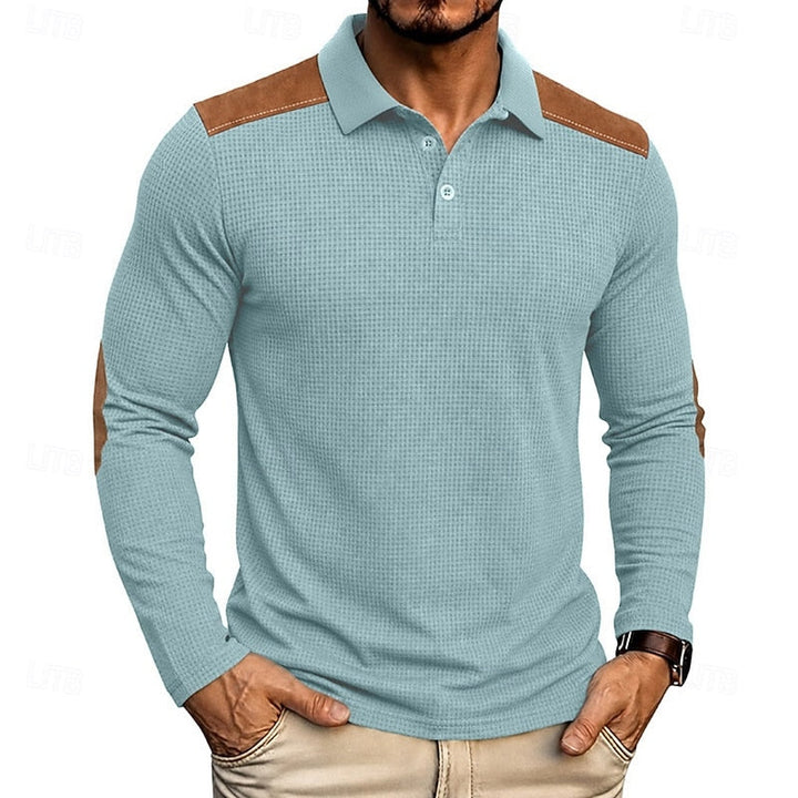Bennett | Textured Colour Block Polo Shirt