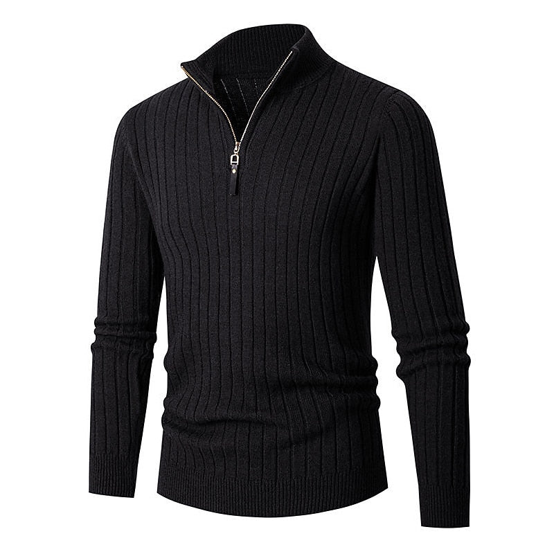 Gavin | Ribbed Quarter-Zip Jumper