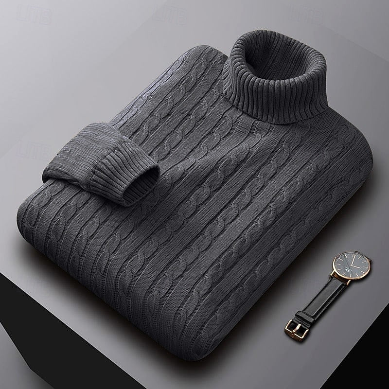 Rhys | Cable Knit Turtleneck Jumper