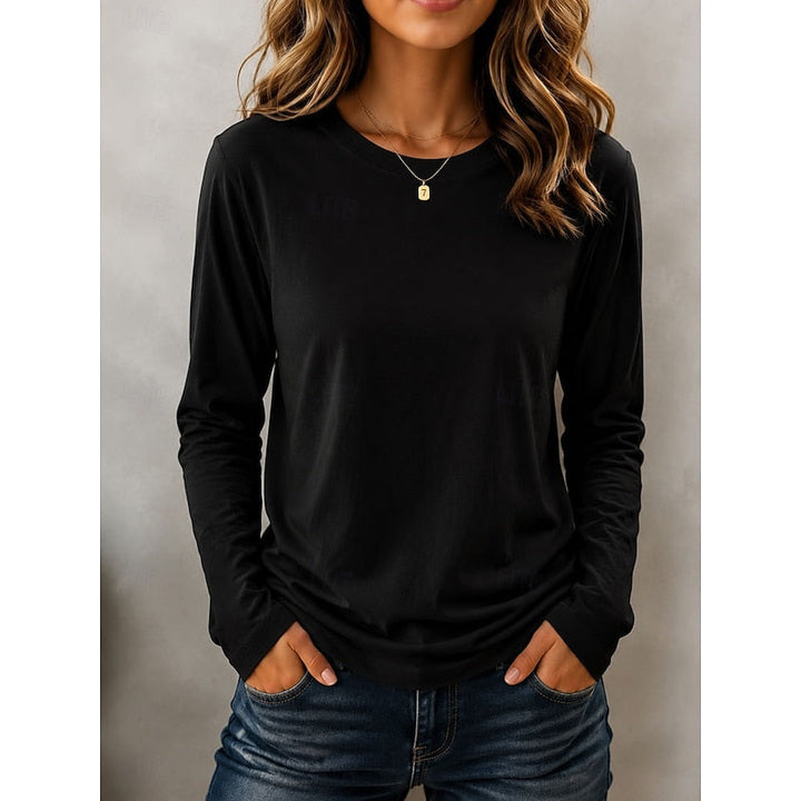 Rachel | Classic Long Sleeve Crew Neck Top