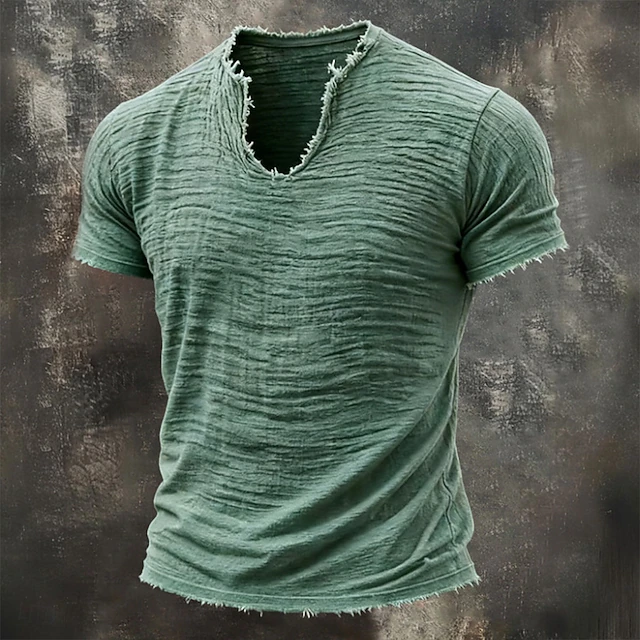 Wyatt | Rugged Notch-Neck T-Shirt