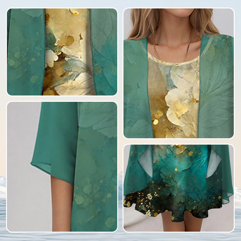 Verena | Flowing Floral Two-Piece Dress