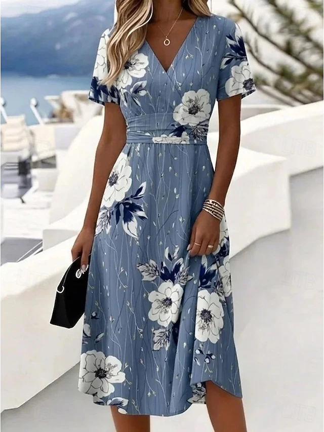 Vera | Flowing Floral Midi Dress
