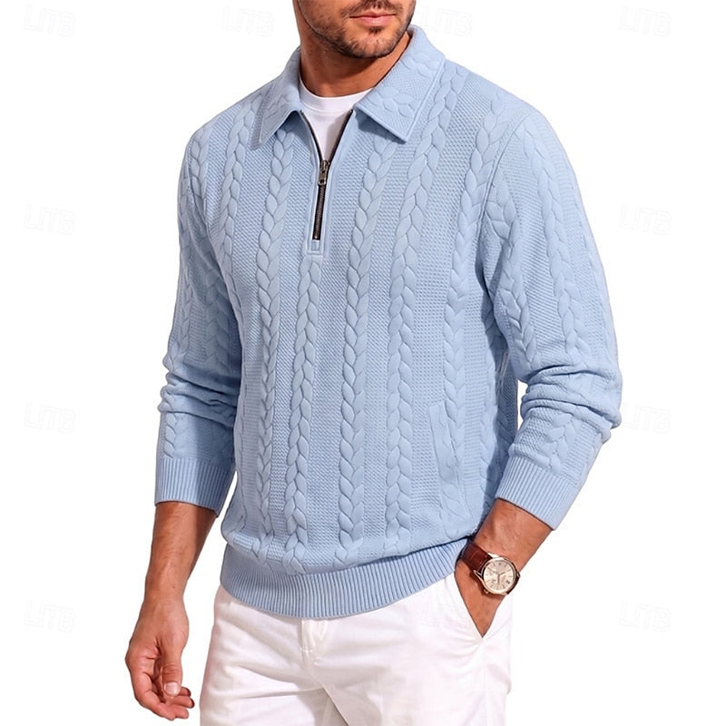 Chase | Textured Quarter-Zip Jumper