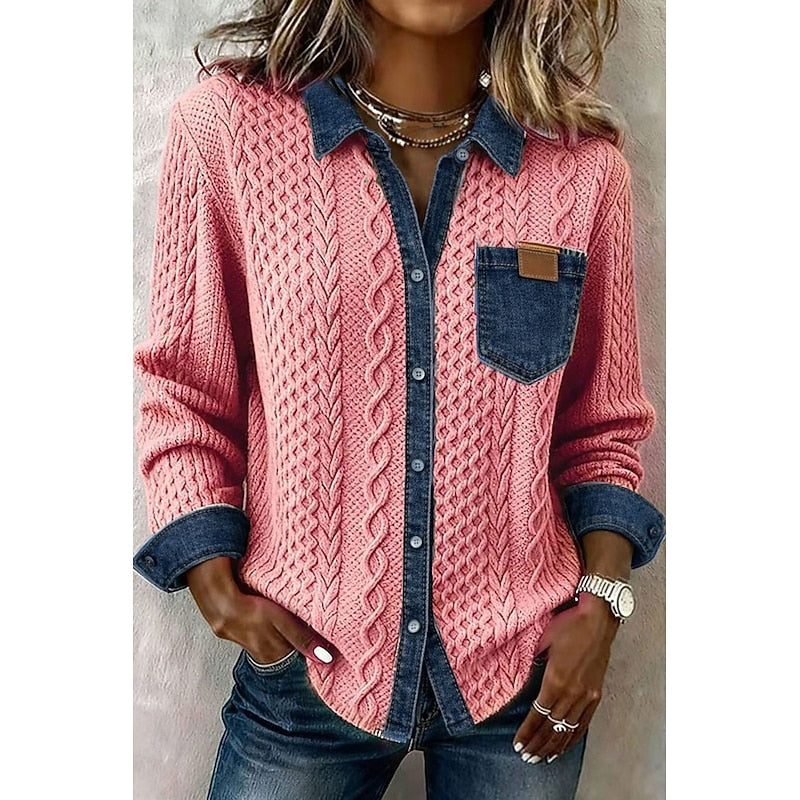 Colette | Textured Contrast Shirt
