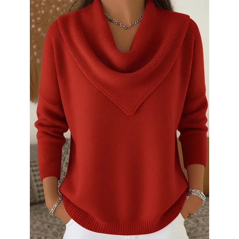 Heather | Elegant Cowl-Neck Jumper