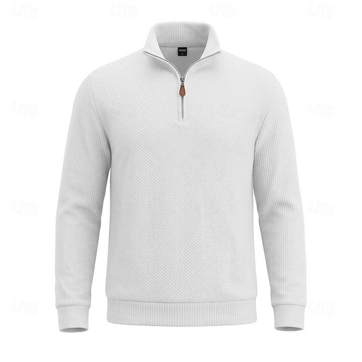 Quentin | Textured Quarter-Zip Pullover