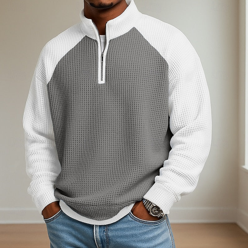 Lincoln | Textured Quarter-Zip Pullover