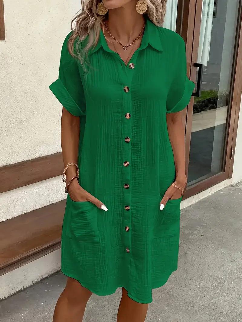 Michelle | Timeless V-Neck Blouse Dress