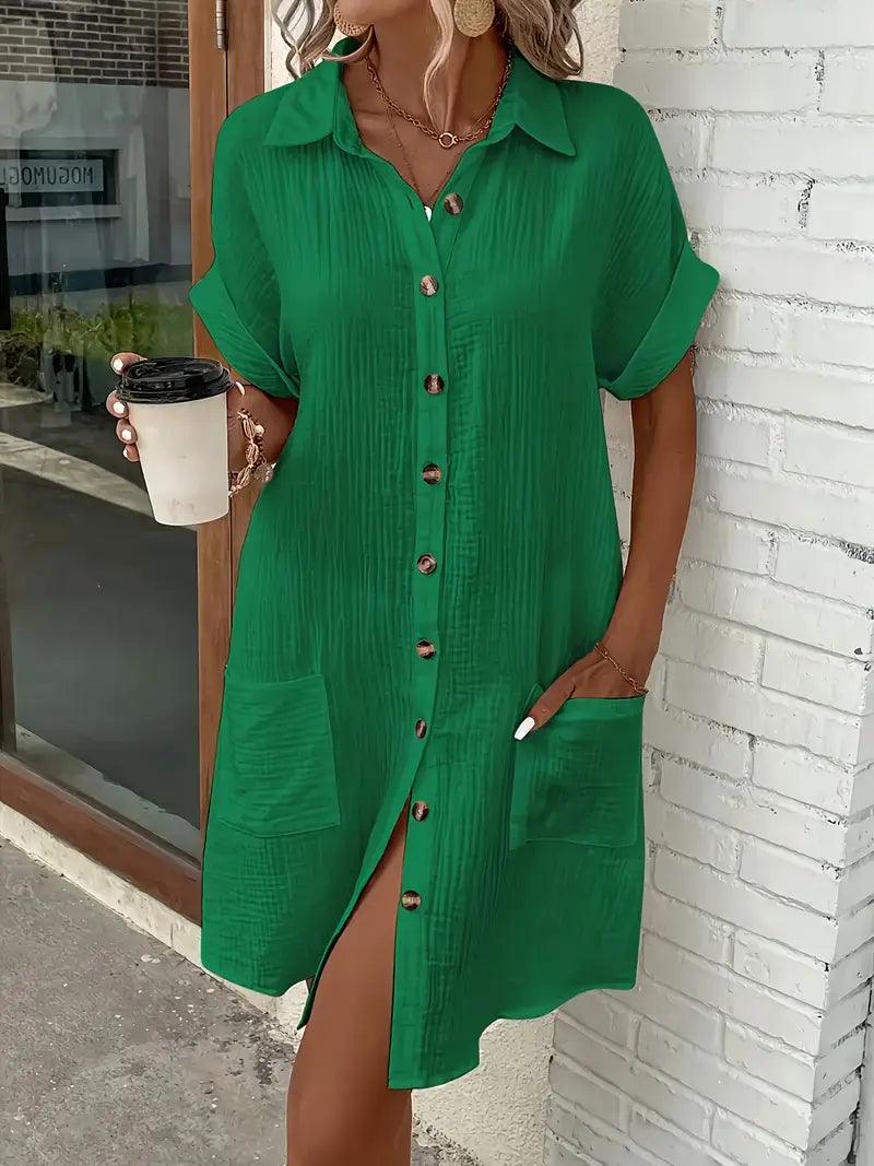 Michelle | Timeless V-Neck Blouse Dress