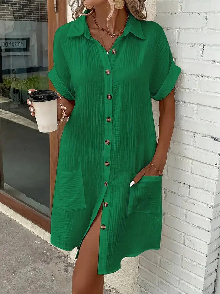Michelle | Timeless V-Neck Blouse Dress