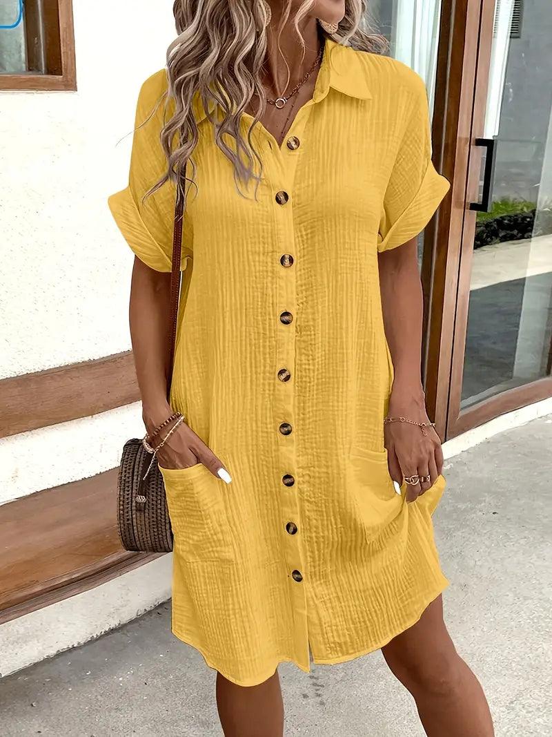 Michelle | Timeless V-Neck Blouse Dress
