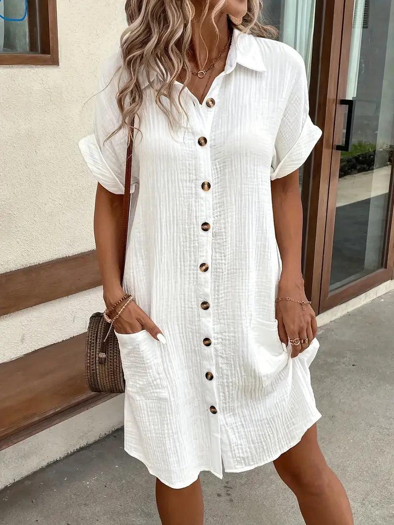 Michelle | Timeless V-Neck Blouse Dress