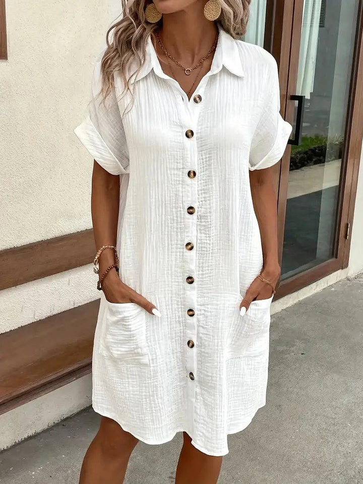 Michelle | Timeless V-Neck Blouse Dress