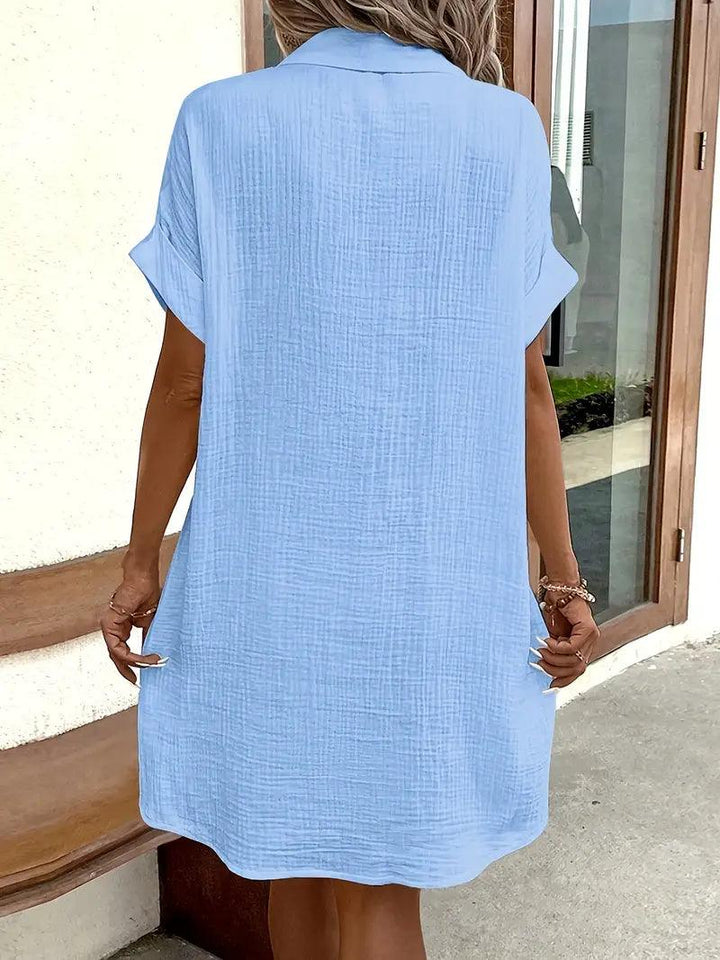 Michelle | Timeless V-Neck Blouse Dress