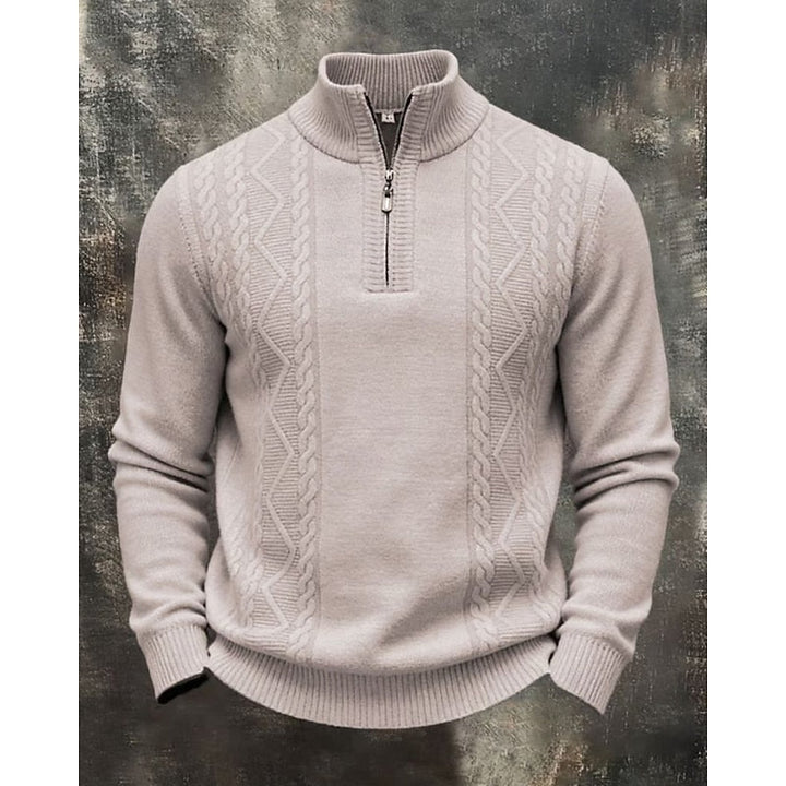 Simon | Cable-Knit Quarter-Zip Jumper