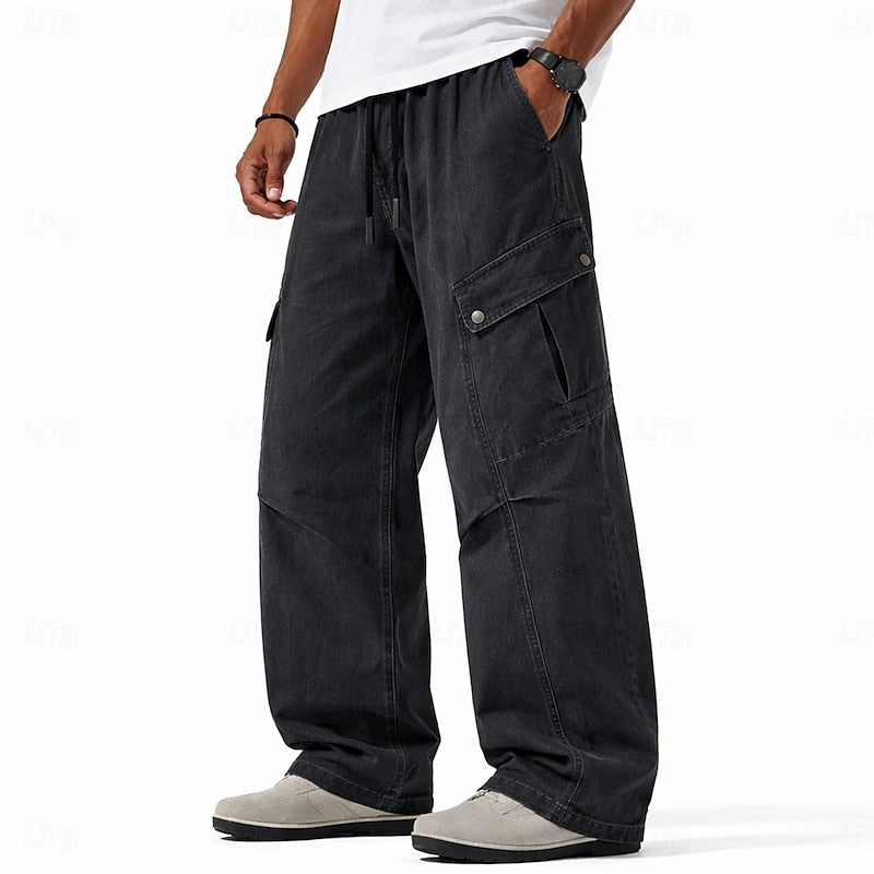 Rowan | Relaxed Wide-Leg Cargo Trousers