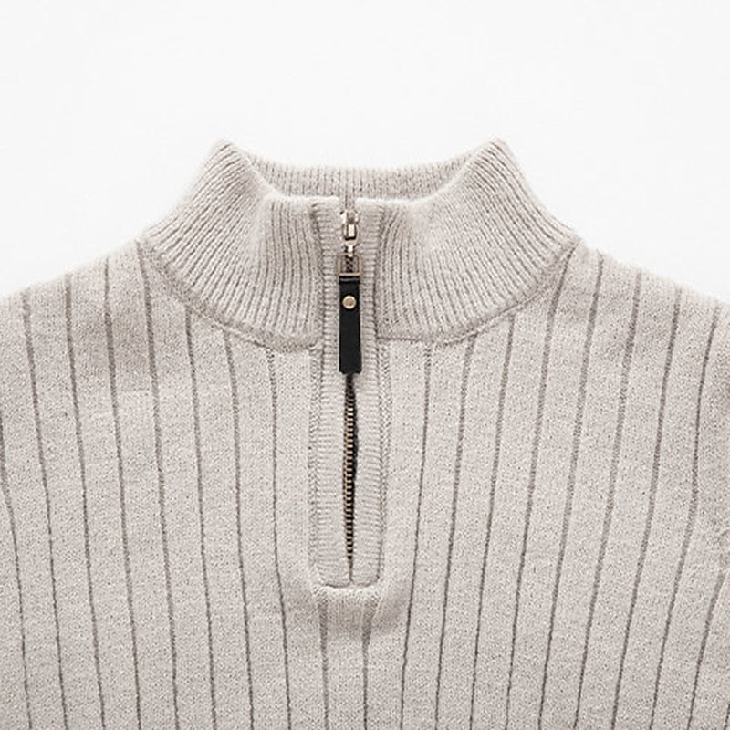 Gavin | Ribbed Quarter-Zip Jumper