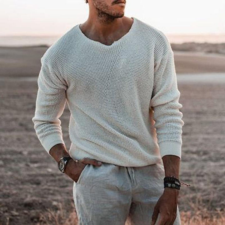 Sullivan | Textured V-Neck Jumper